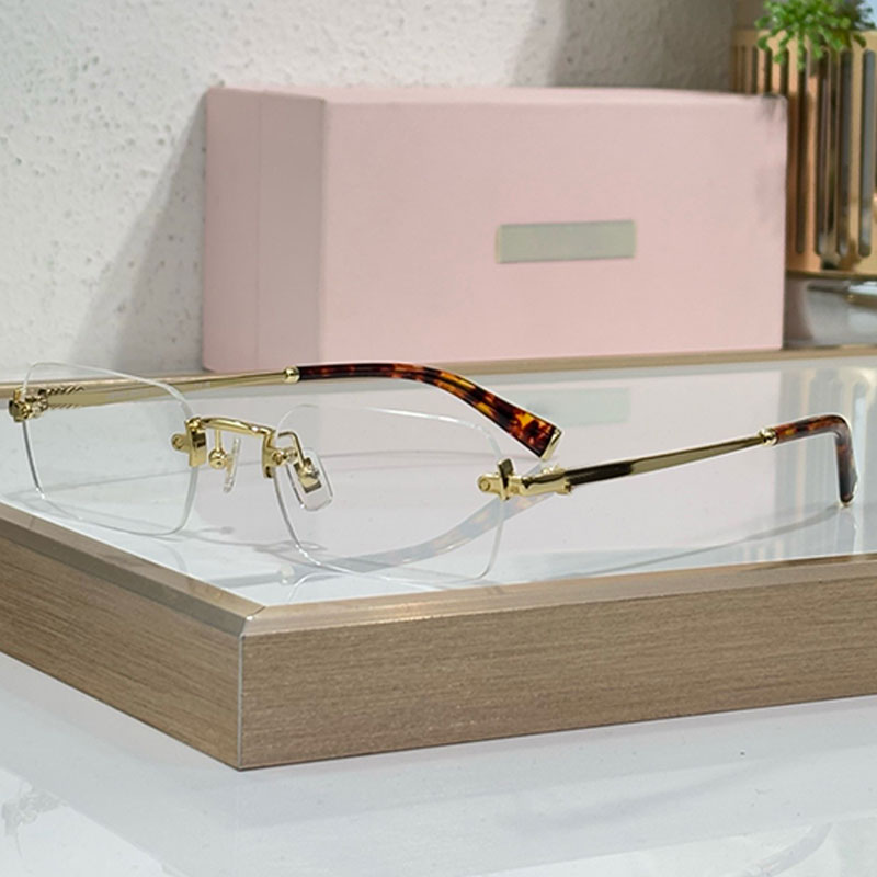 Niu eyewear collection sunglasses Replaceable prescription lenses Womens frameless glasses Small rectangular frame metal niu legs top quality with boxes MU B50