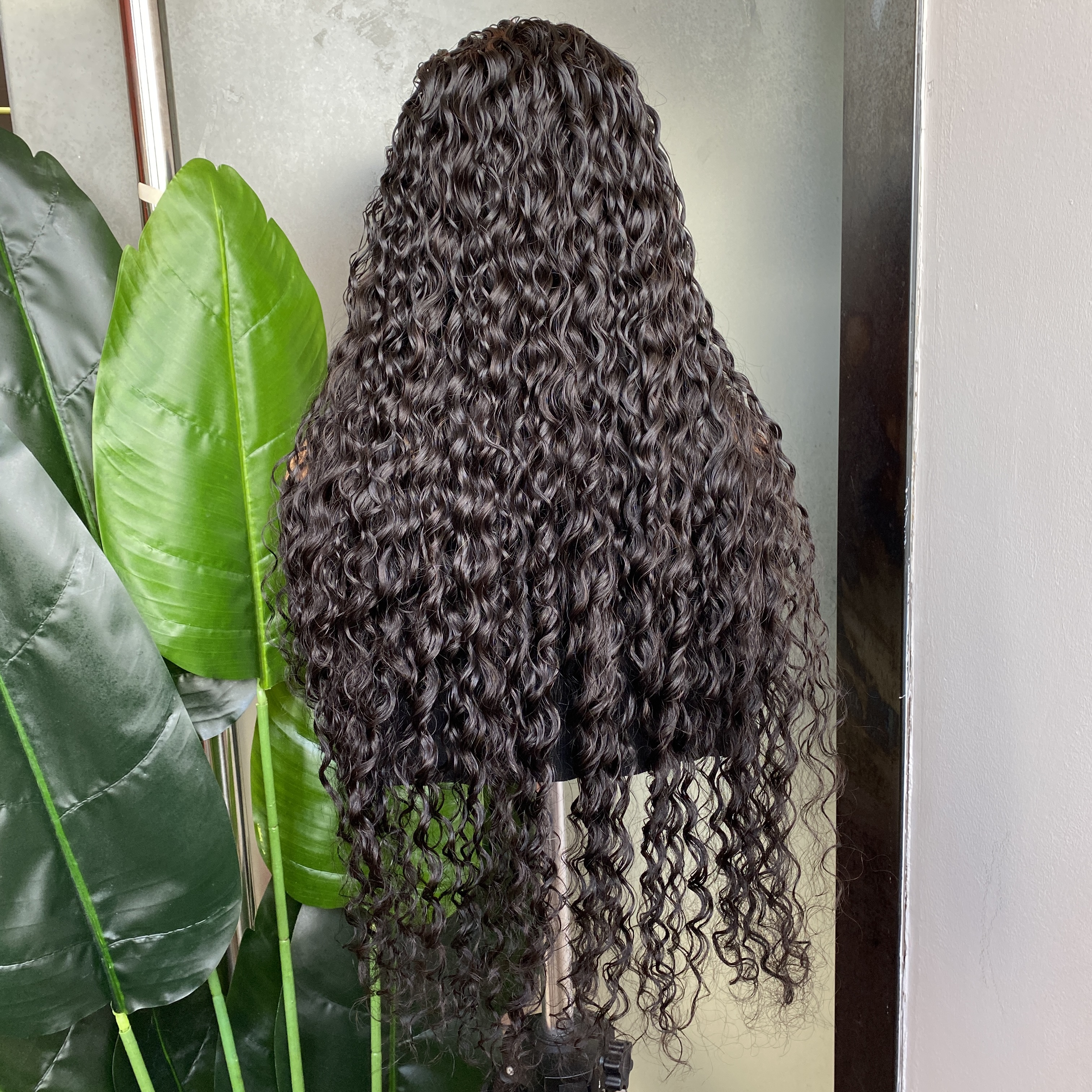 Grade 12A Peruvian Indian Brazilian Natural Black Deep Wave 13x6 HD Lace Frontal Wig 10-40 Inch 100% Raw Virgin Remy Human Hair