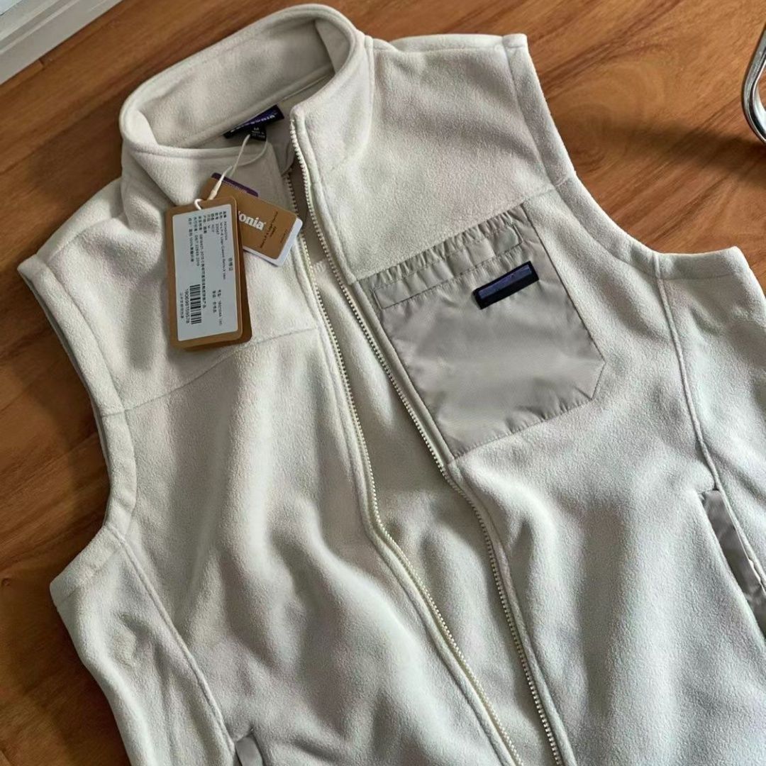 vest Classic polar fleece outdoor jacket couple style thickened inner liner vest Lamb fleece zip up vest body warmer models lamb cashmere coat