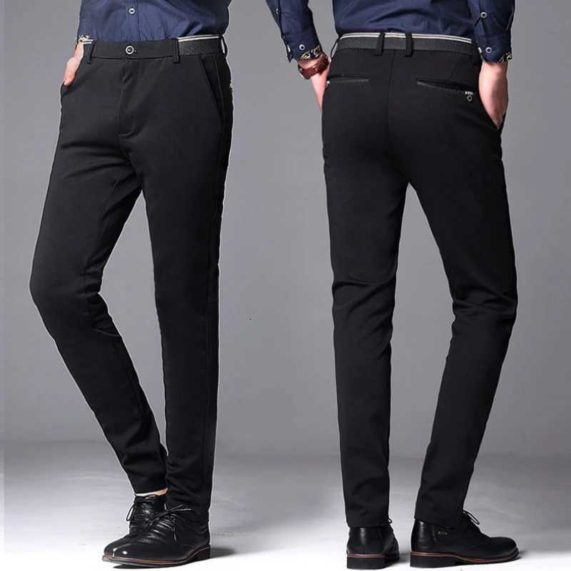Classic Black Mens Office Dress Pants for Business Formal Fashionable Slim Fit Mens Suit Pants Casual Trousers Plus Size 2840 W250826