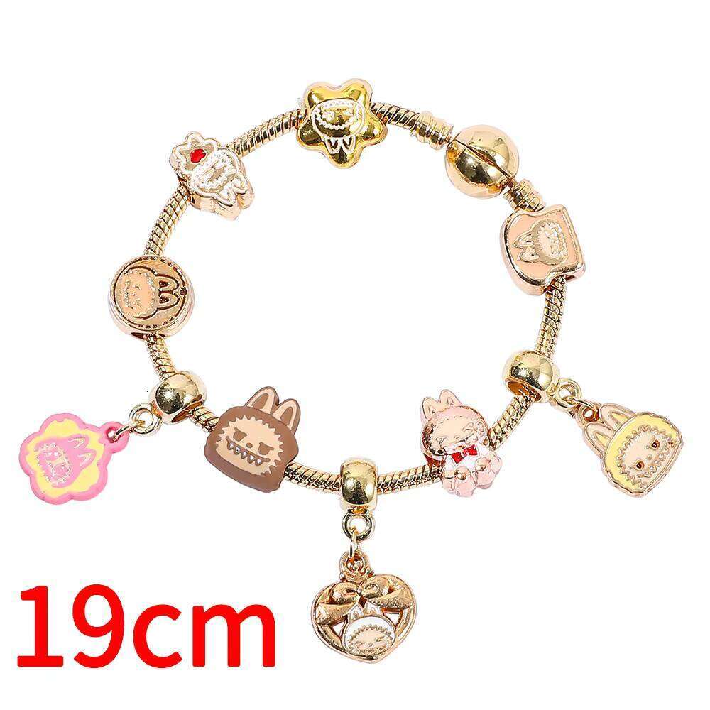 Labub Art Series Cute DIY Charm Bracelet Plush Beads Pendant Fashion Jewelry Collector's Gift