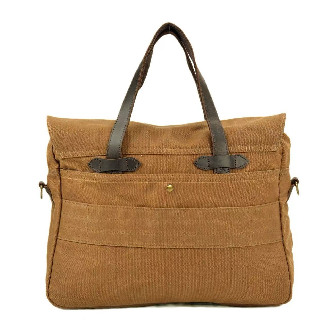 Tailor o American Vintage Mens Business Briefcase S ize 40*30*10cm Heavy Duty Oil Waxed Canvas Tote 15 Computer Bag