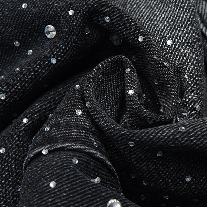 Fashion Trend Full Drill Ripped Pants VALLEY Jeans Men Women Clothing Hiphop Streetwear Vale Denim Trousers 250826