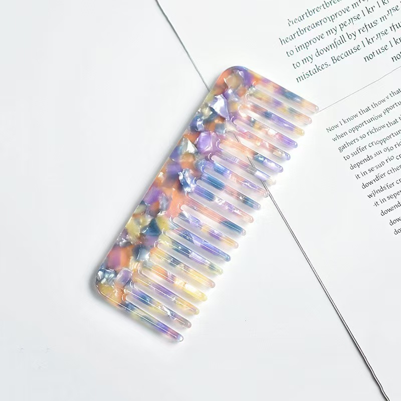 Acetate Hair Combs Wide Large Size Tooth Tuck Comb Pocket Hair Brushes Anti Static Hairdressing Tools Massage Hairbrush Colorful Hair Styling Tools