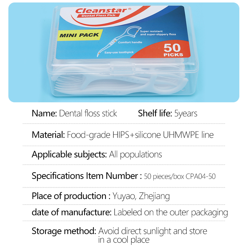Dental floss storage box, 400D family pack, plastic toothpicks, mini oral cleaning, interdental cleaning, plastic dental floss picks