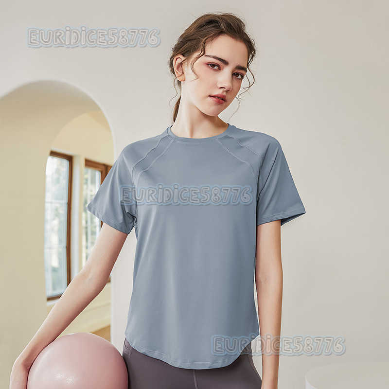 Loose Quickdry Sports Top for Women Short Sleeve Tshirt Yoga Wear Breathable Running Training Plus Size Slimming Fitness Wear Summer H250825