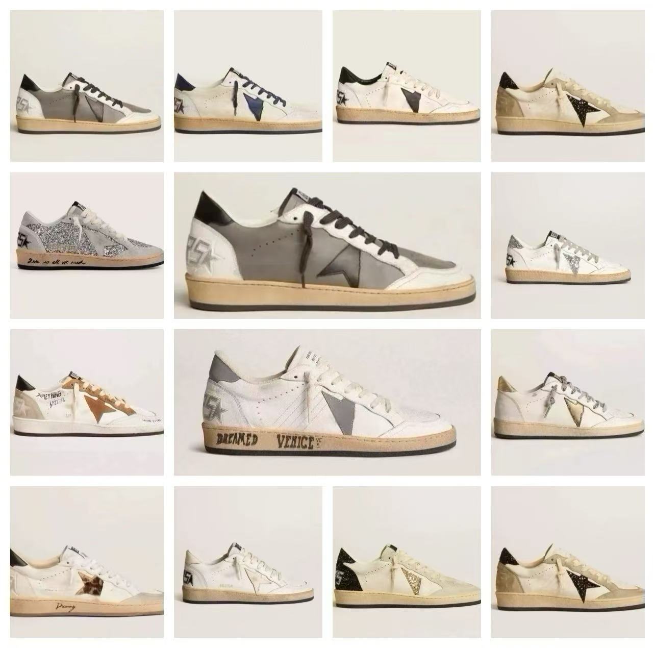 2025 Good Designer top goldenstar sneaker goos high casual shoes for women super star suede sequined leopard print white doold dirty classic