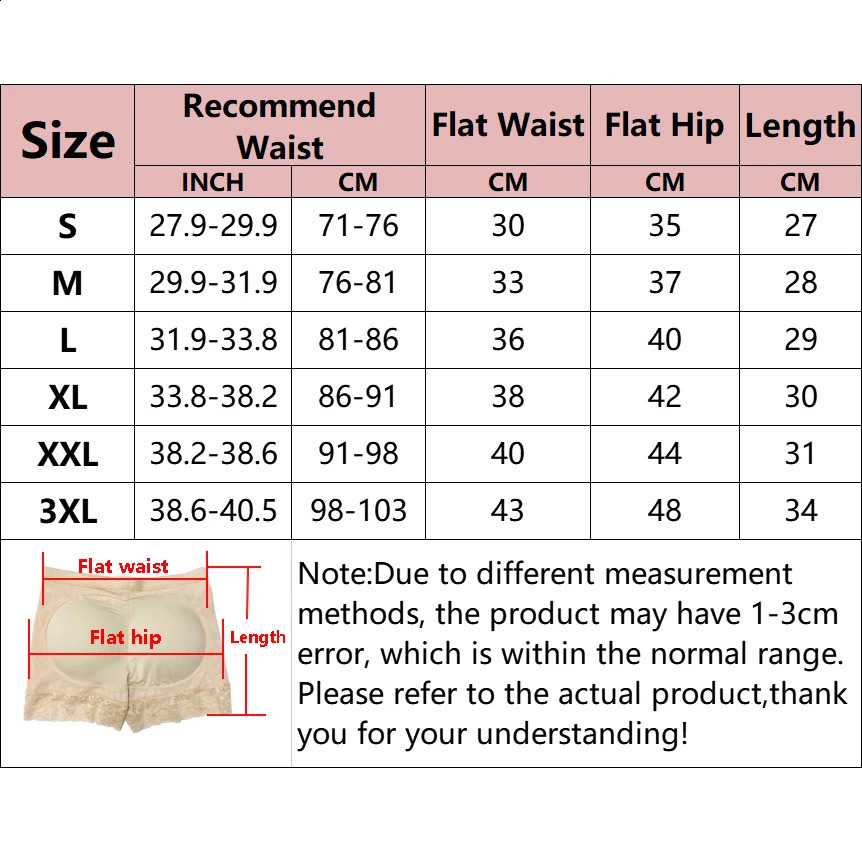 Women Butt Lifter Panty Buttock Body Shaper Padded Underwear Lady Lift Bum High Waist Tummy Control Hip Panties w250826