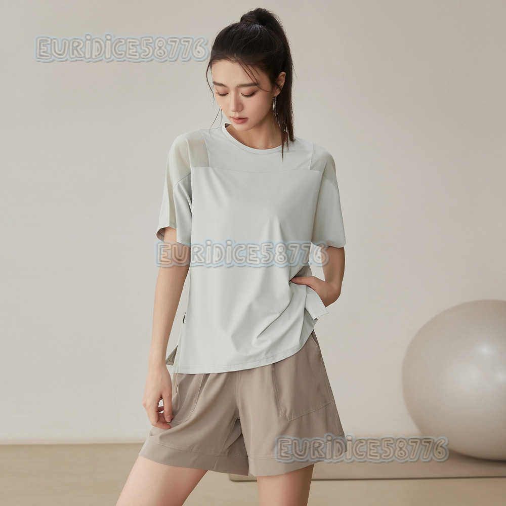Loose Breathable Sports Tshirt Women Short Sleeve Running Coverup Quickdry Fitness Clothing Set Yoga Top Summer Thin Style H250825