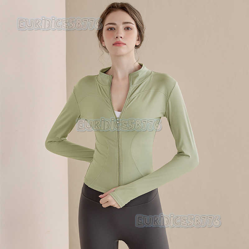 Stand Collar Zipper Yoga Jacket Women Cardigan Cycling Quickdry Sports Top Long Sleeve Autumn Winter Fitness Clothing H250825