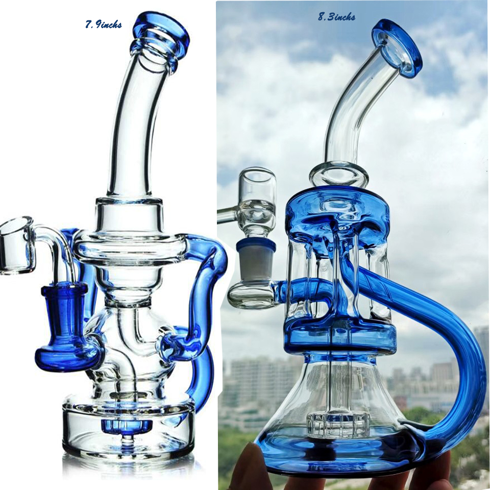 Glass Water Bongs Hookahs Smoking Beaker Base Dab Rigs Thick Glass Bong Water Pipes Dabber With 14mm Bowl