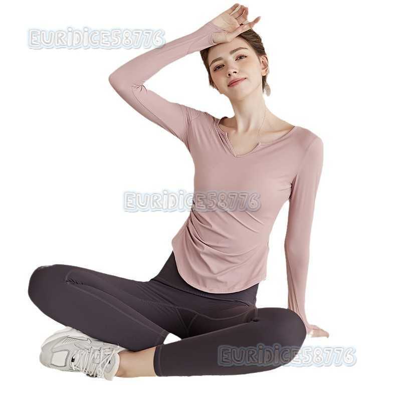 Highend Yoga Wear Long Sleeve Women 2025 New Quickdry Slim Fit Sports Top Running Autumn Winter Fitness Wear H250825