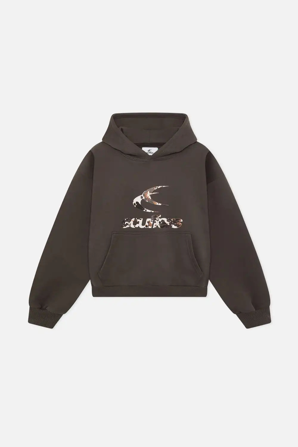 Oversized Safari Brown Hoodie print y2k tracksuit men streetwear tops grunge harajuku sweatshirt clothes clothing 250825