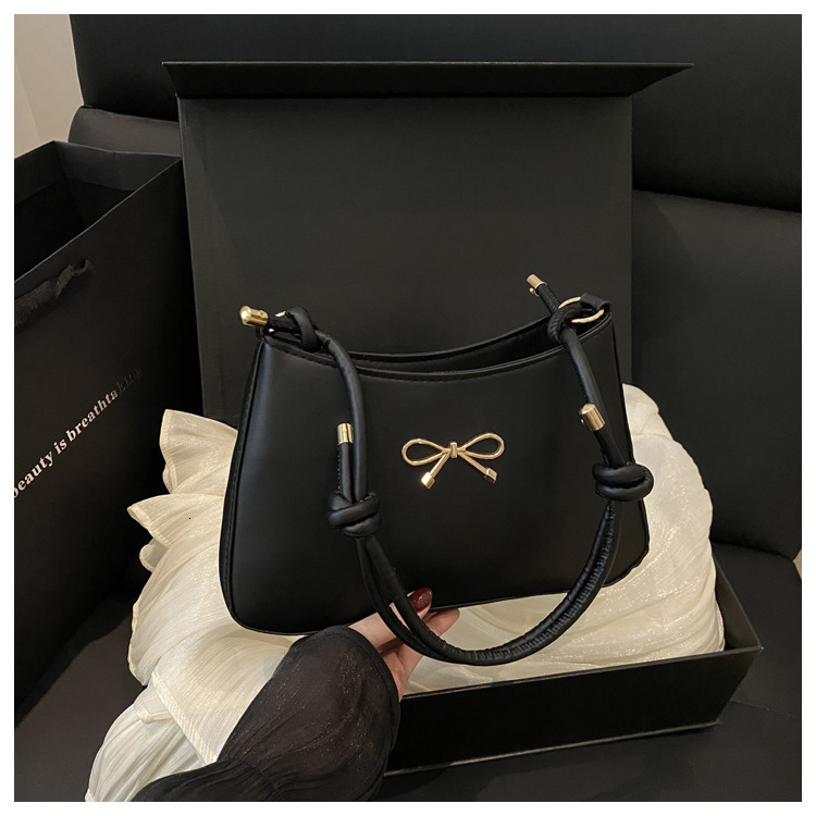 Autumn New Women s Shoulder Bag French Bow Handbag Women s New Armpit Bag Autumn New Designer Bag New Women s Crossbody Bag