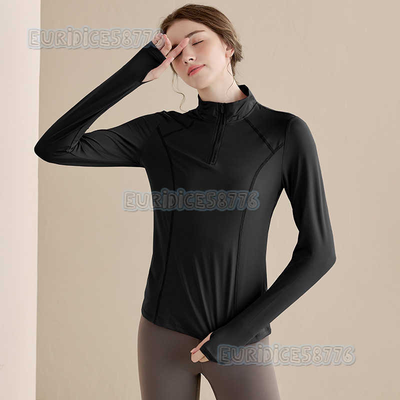 Half Zipper Yoga Clothes Women Sports Top Slimming Quick Dry Long Sleeve Running Training Autumn Winter Fitness Clothes Coat H250825