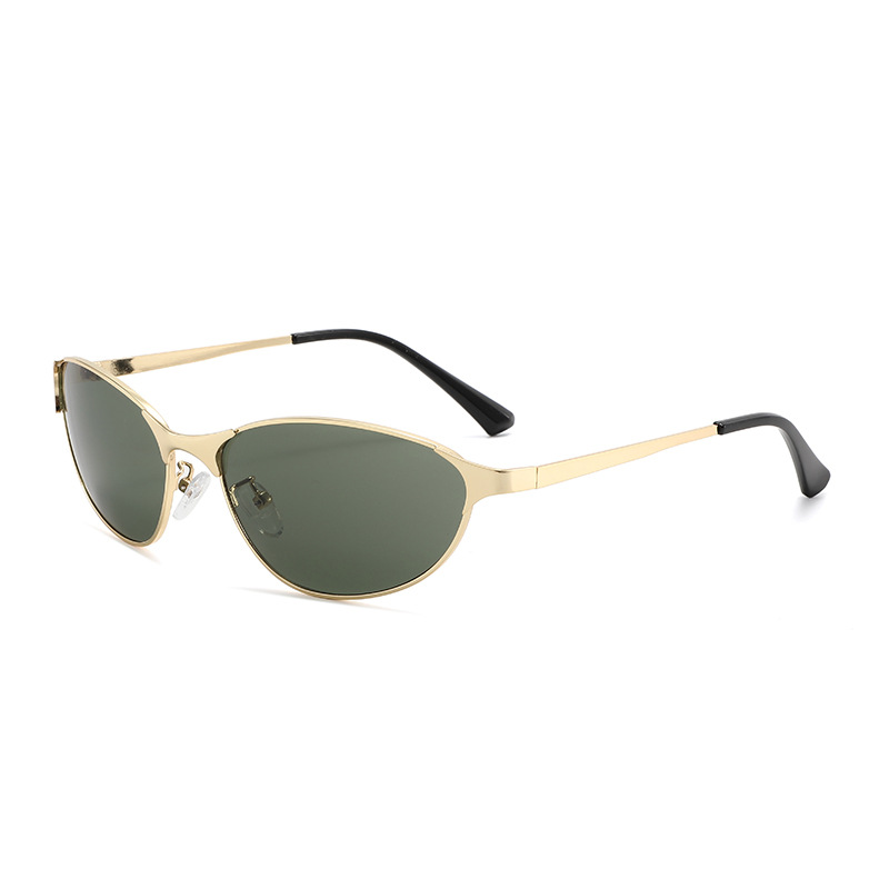 Y2K Cat Eye Metal Sunglasses Trendy UV Protection Shades for Women Street Style