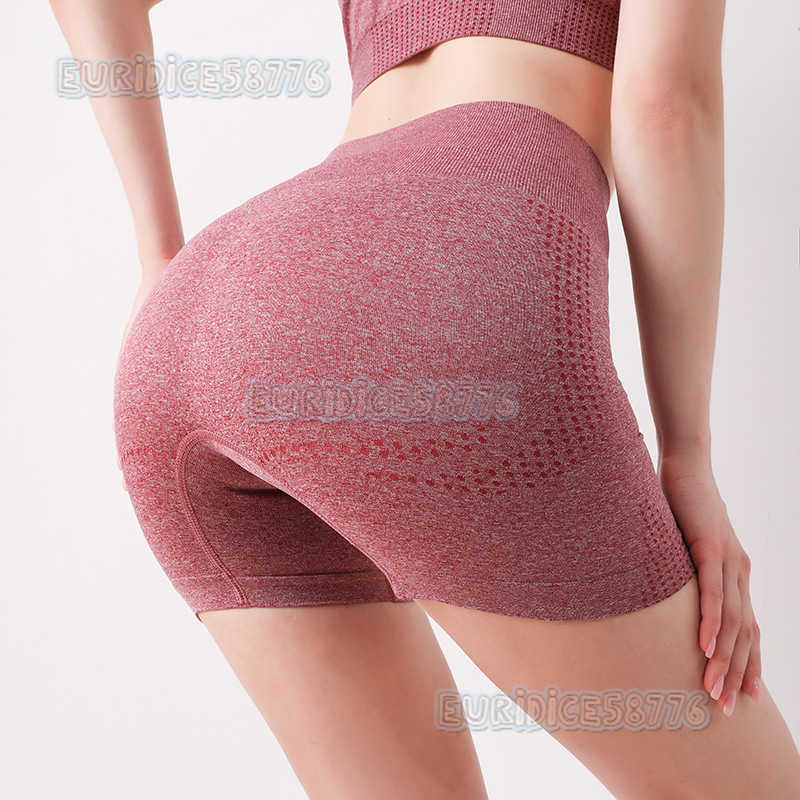 Sports Fitness Yoga Shorts High Waist Hip Lift Seamless Jacquard Dots Breathable Anti Walking Quick Drying Yoga Pants H250825