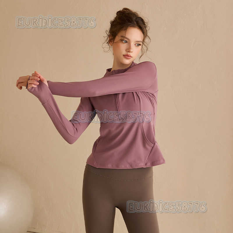 Fitness Clothing Top for Women Running Training Breathable Fitness Shirt Slimming Halfzip Sports Long Sleeve Sweatshirt Yoga Wear for Autumn H250825