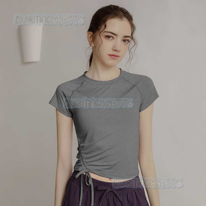 New Summer Yoga Wear Short Sleeve Tshirt Women Tightfitting Quickdry Sports Top Breathable Slimming Fitness Wear H250825