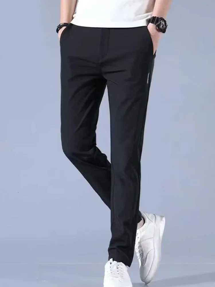 Mens Casual Pants Straight Leg Loose Black Suit Pants Professional Business Formal Suit Pants Oversized W250826