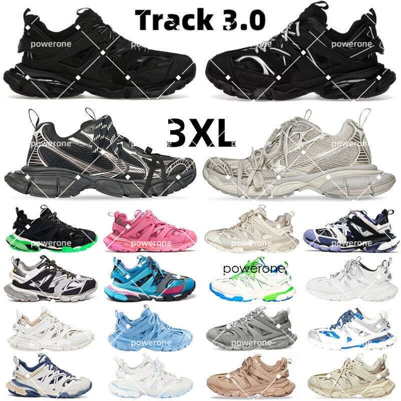 Track 3.0 3XL Designer Mens Womens Casual Shoes P Black White Nitrogen Crystal Outsole Lighted Men Women Outdoor Trainers Sneakers 36-46