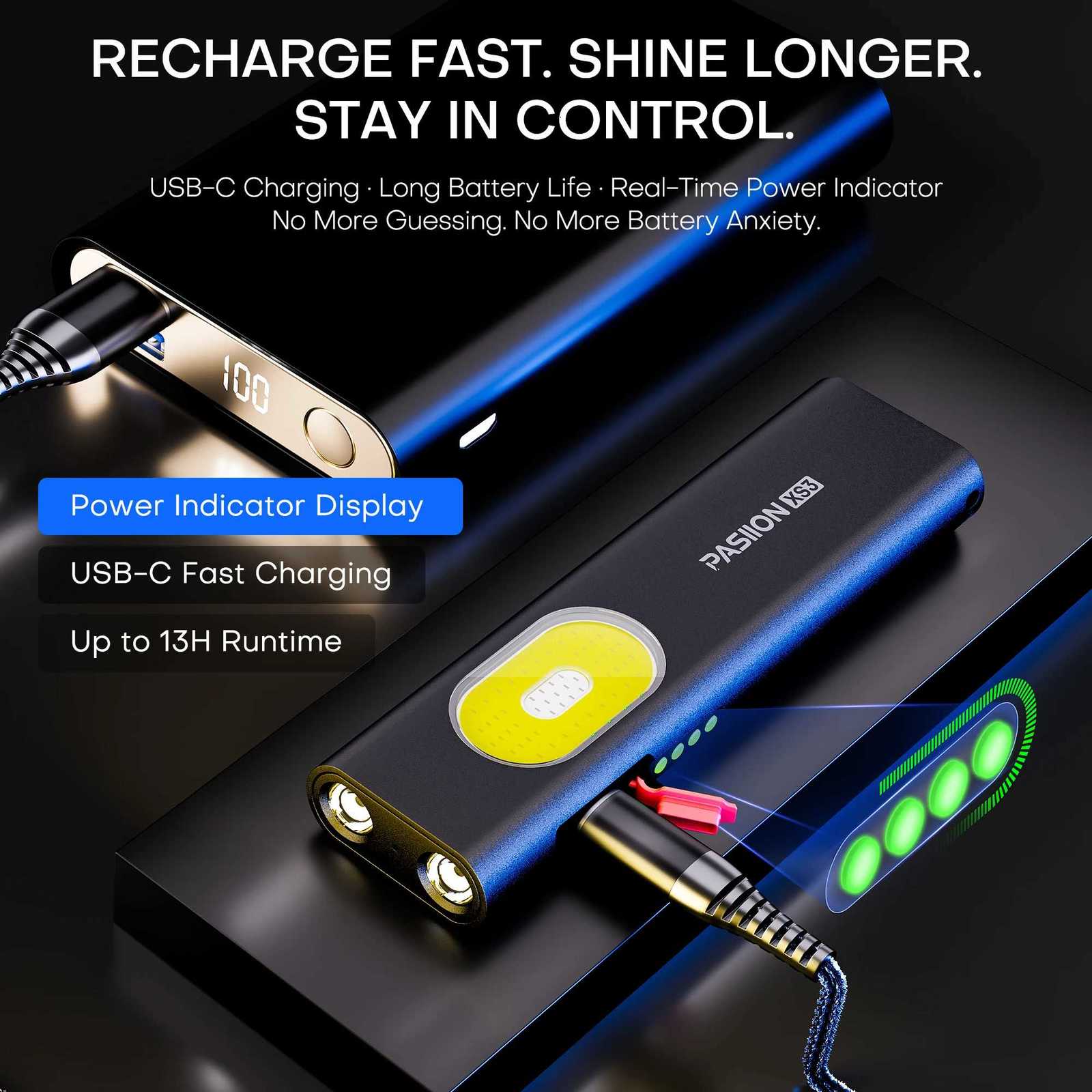 Rechargeable Flat EDC Flashlight 1000 Lumens Pocket Flash Light 11 Light Modes Twoway Clamp Small LED Light with UV Red Laser Y250826