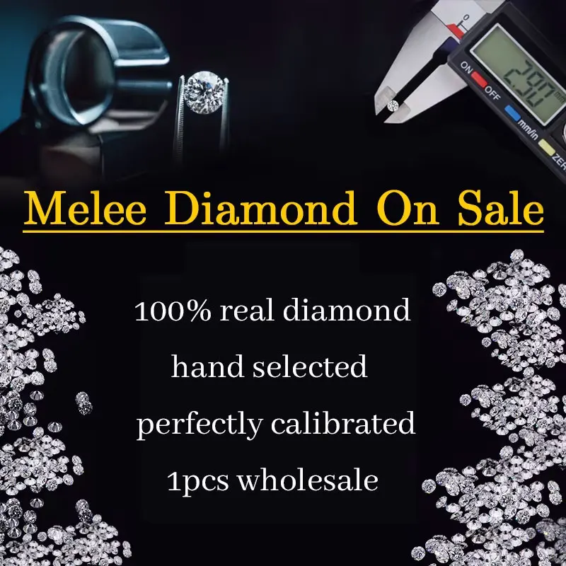 Melee lab grown diamond CVD HPHT DEF VVS Small diamond 0.8mm 1mm 1.5mm 2mm 3mm Side diamond wholesale Tiny diamond side stone