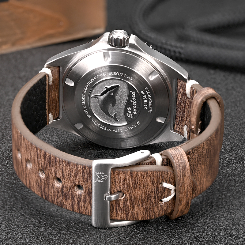 Yelang V1031 Men Watches 44mm Diver Retro Water Japan 8205 Automatic Mechanical Sapphire Vintage Watch Waterproof 30BR luminous