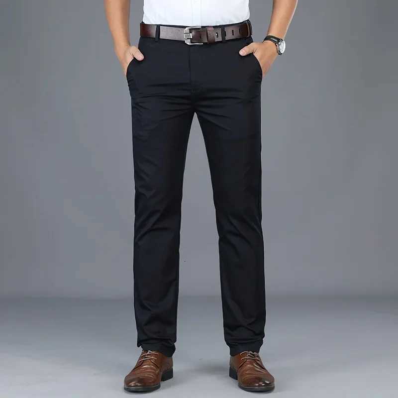 Spring Summer Thin Business Casual Pants Mens Straight Stretch Korean Classic Office Trousers Fashion Male Clothing Size 2840 W250826