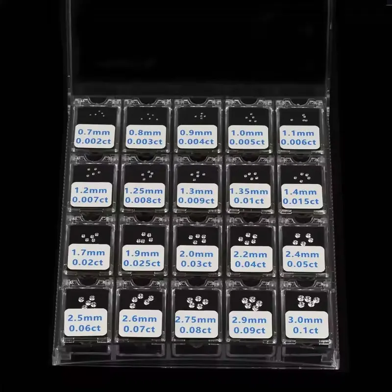 Melee lab grown diamond CVD HPHT DEF VVS Small diamond 0.8mm 1mm 1.5mm 2mm 3mm Side diamond wholesale Tiny diamond side stone