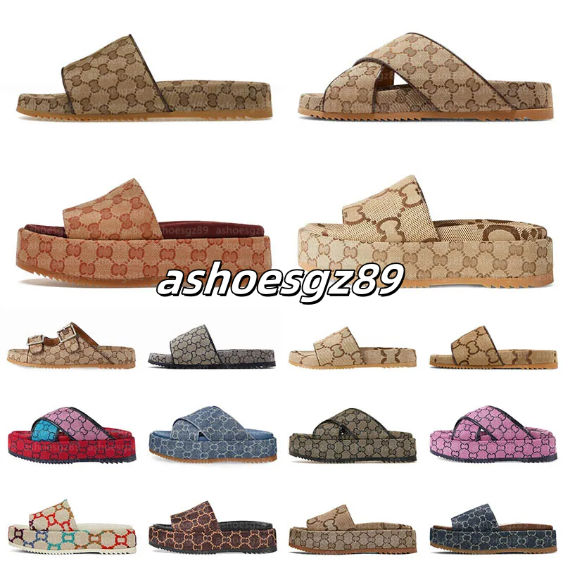 Designer Sandals Slipper Summer Platform Sandals Thick Heels Men Women Luxury Slides Rubber Sole Flatsole Featuring Embossed Slippers Flip Flops SIZE 35-45