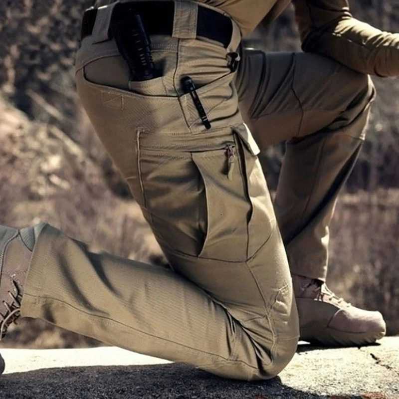 New Mens Tactical Pants Multiple Pocket Elasticity Military Urban Commuter Tactical Trousers Men Waterproof Cargo Pants 6XL W250826