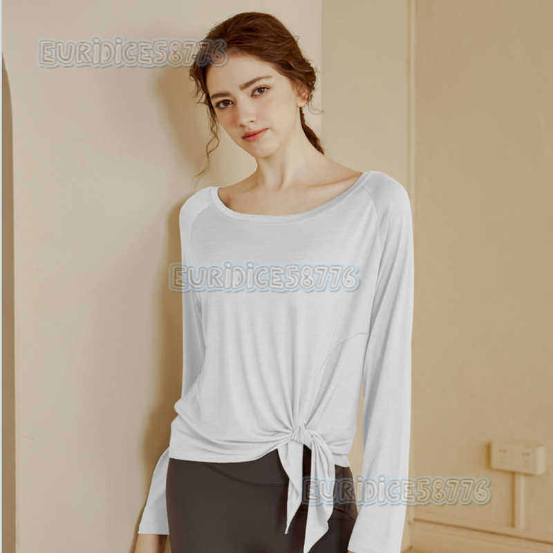 Highend Yoga Wear for Women Loose Fit Sports Top Pilates Running Quickdry Long Sleeve Tshirt H250825