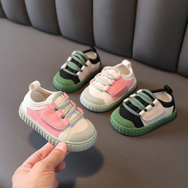 Childrens Soft Nonslip Comfortable Boys Girls Casual Shoes Toddler Baby Sneakers Kids Canvas Shoes250825 XJ260303