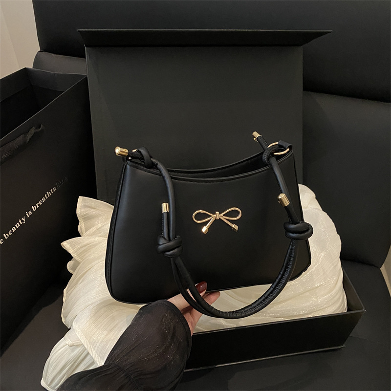 Autumn New Women s Shoulder Bag French Bow Handbag Women s New Armpit Bag Autumn New Designer Bag New Women s Crossbody Bag