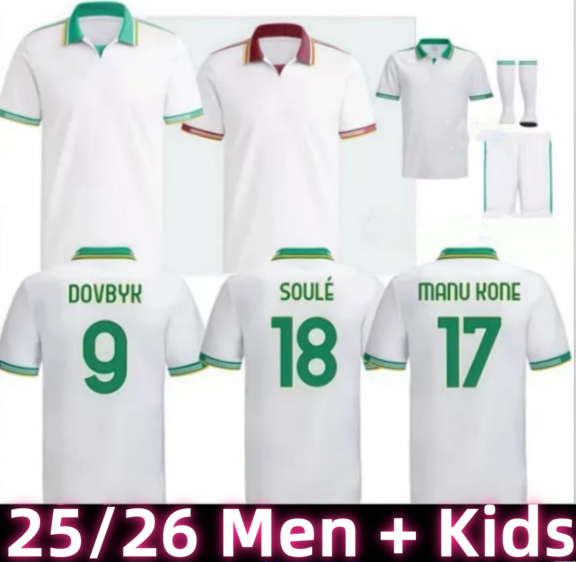 25 26 Soccer Jerseys ROMA ABRAHAM PAREDES DYBALA MANCINI E.LE FEE ZALEWSKI EL SHAARAWY ROME 2025 2026 home away Third Football Shirt Men Kids Kit Uniforms