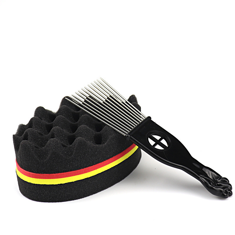 Hair Sponge Brush Magic Barber Twist Curl Sponge Dreads Locking Afro Coil Comb Tornado Care Tool4PCS 220718