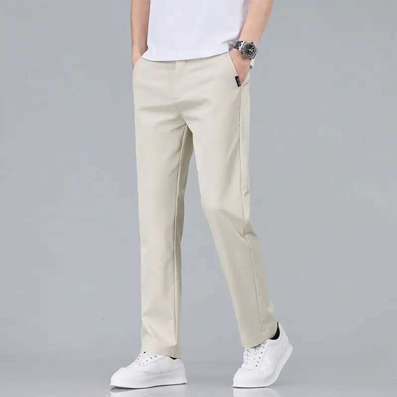 2025 New Mens Classic Solid Color Summer 3 Colors Casual Pants Business Fashion Stretch Cotton Slim Brand Trousers Male W250826