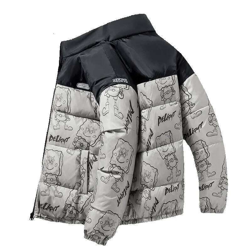 White Loose Plus Size For Men 2024 New Autumn Winter Warm Cold-Proof Duck Down Coat Unisex Puffer Jacket