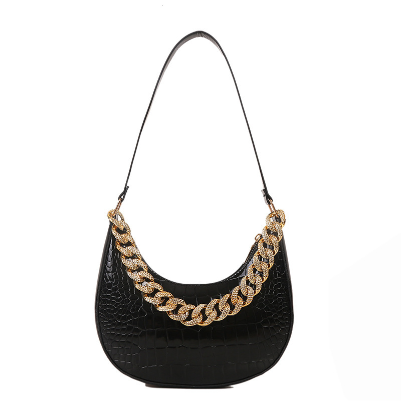 Luxury Brand Designer Bag Solid Color Underarm Bag For Women 2025 New Trendy Fashionable Single Shoulder Bag Casual Chain Crossbody Bag