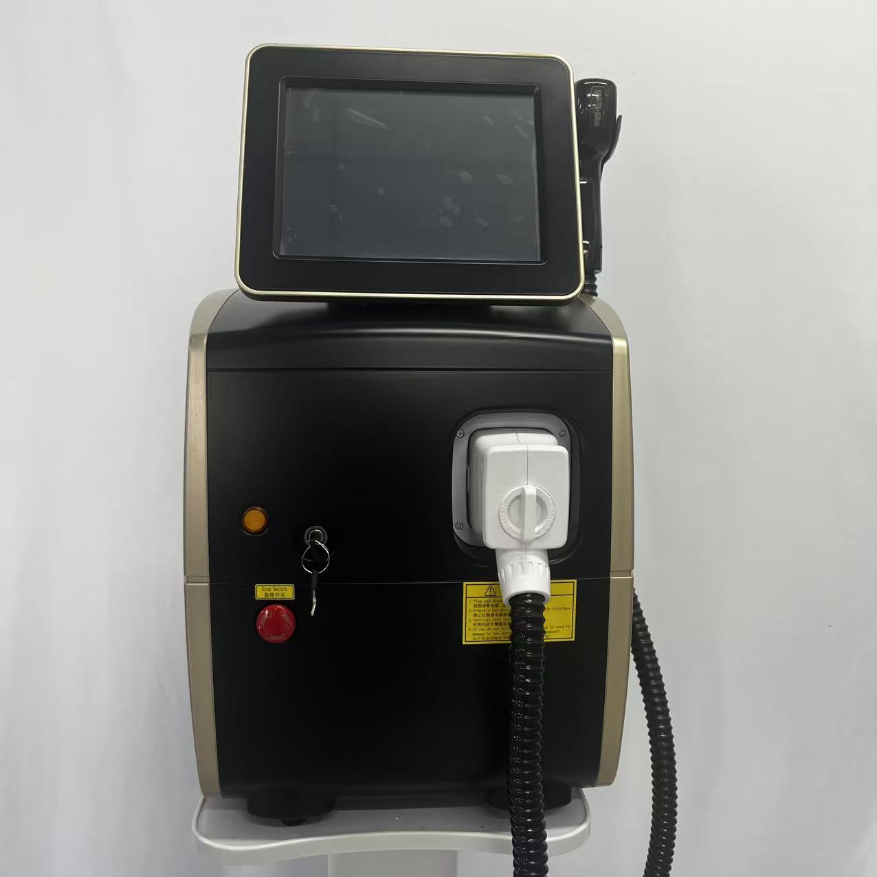 2025 professional level diode laser hair removal device, with 3 wavelengths of 755nm, 8080nm, and 1064nm, safe, painless, and permanent hair removal