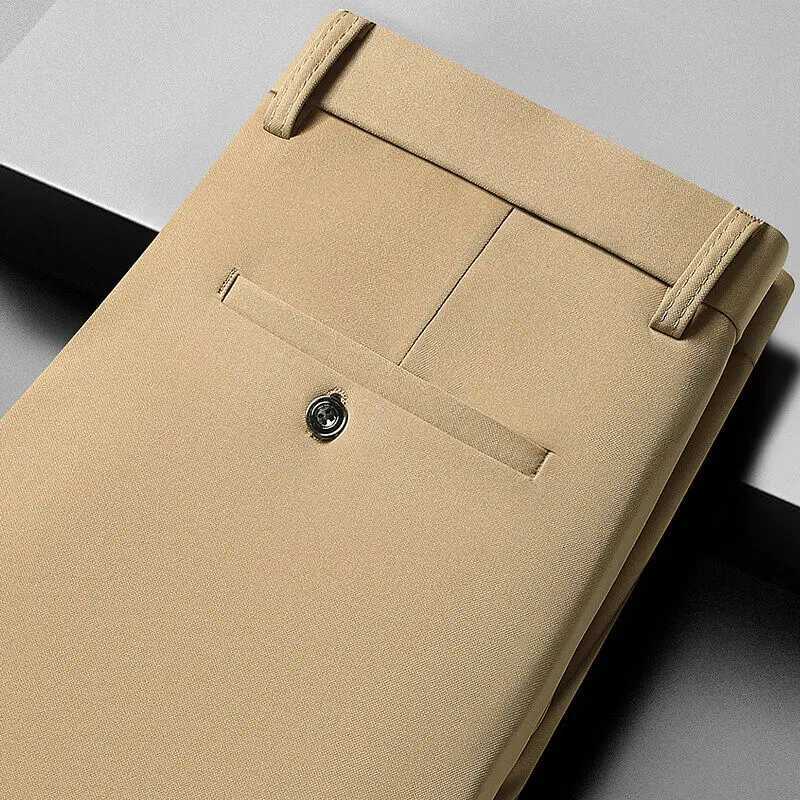 New Casual Suit Pants Pants Mens Business Casual Suit Pants Loose Straight Summer Thin Section Elastic Suit Pants W250826