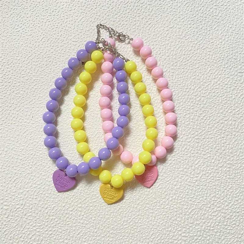 Heart Pendant Pet Pearl Collar Dog Princess Necklace Cat Jewelry Collar Puppy Accessories Dog Chain Chihuahua Wedding JewelryXJ250826