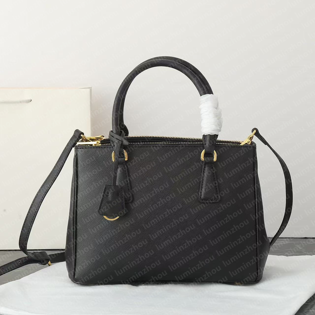 Designer 10A Mirror Quality Designer Series Galleria Saffiano Tote Bag Women's Shoulder Bag Crossbody Bag Spriano Leather Black Bag