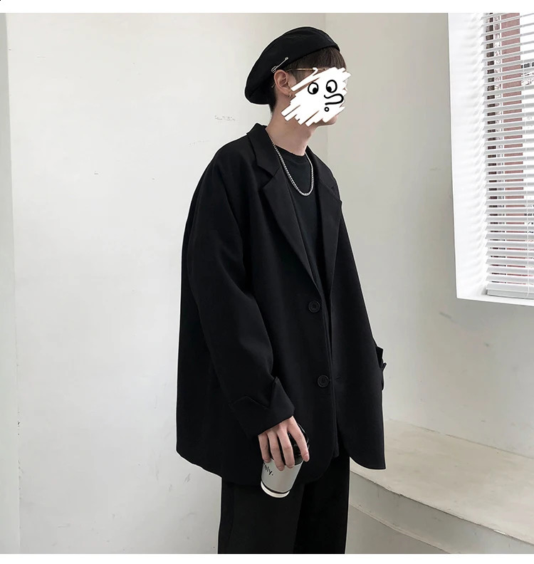 Casual Blazers Men Autumn coat Leisure Trendy Loose Suit Jackets Male Retro Streetwear Allmatch Simple Korean Suittops 251023