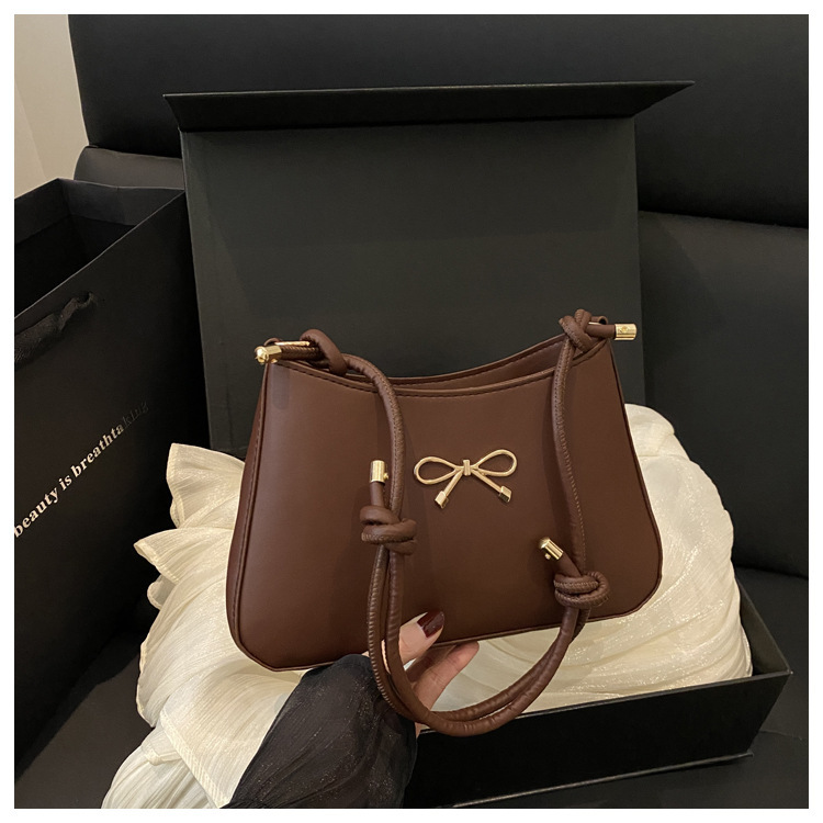 Autumn New Women s Shoulder Bag French Bow Handbag Women s New Armpit Bag Autumn New Designer Bag New Women s Crossbody Bag
