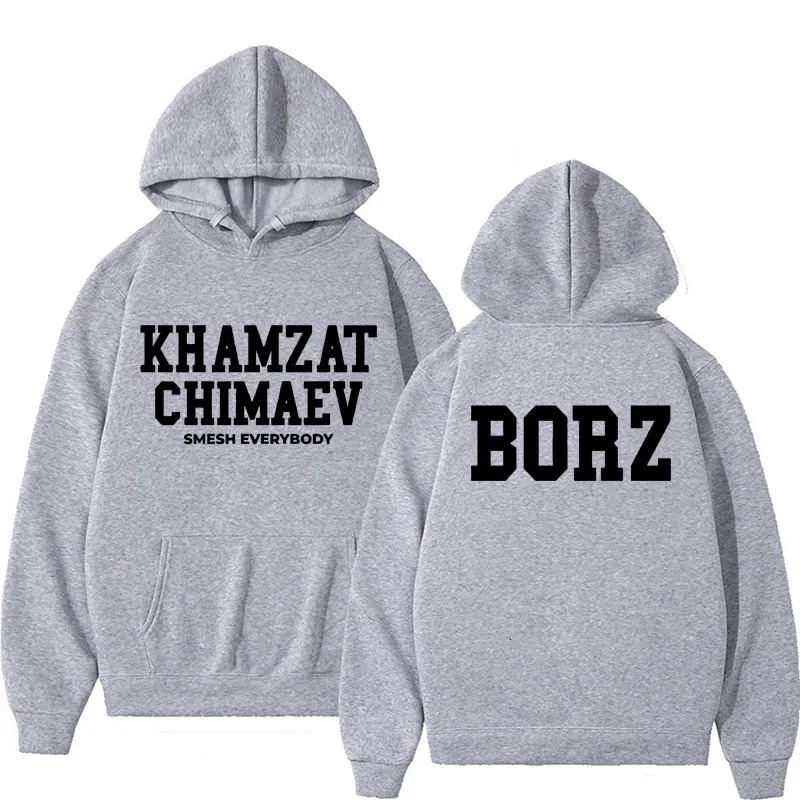 Khamzat Chimaev printed mens and womens hoodies fashionable casual sportswear autumn winter warm retro 250825