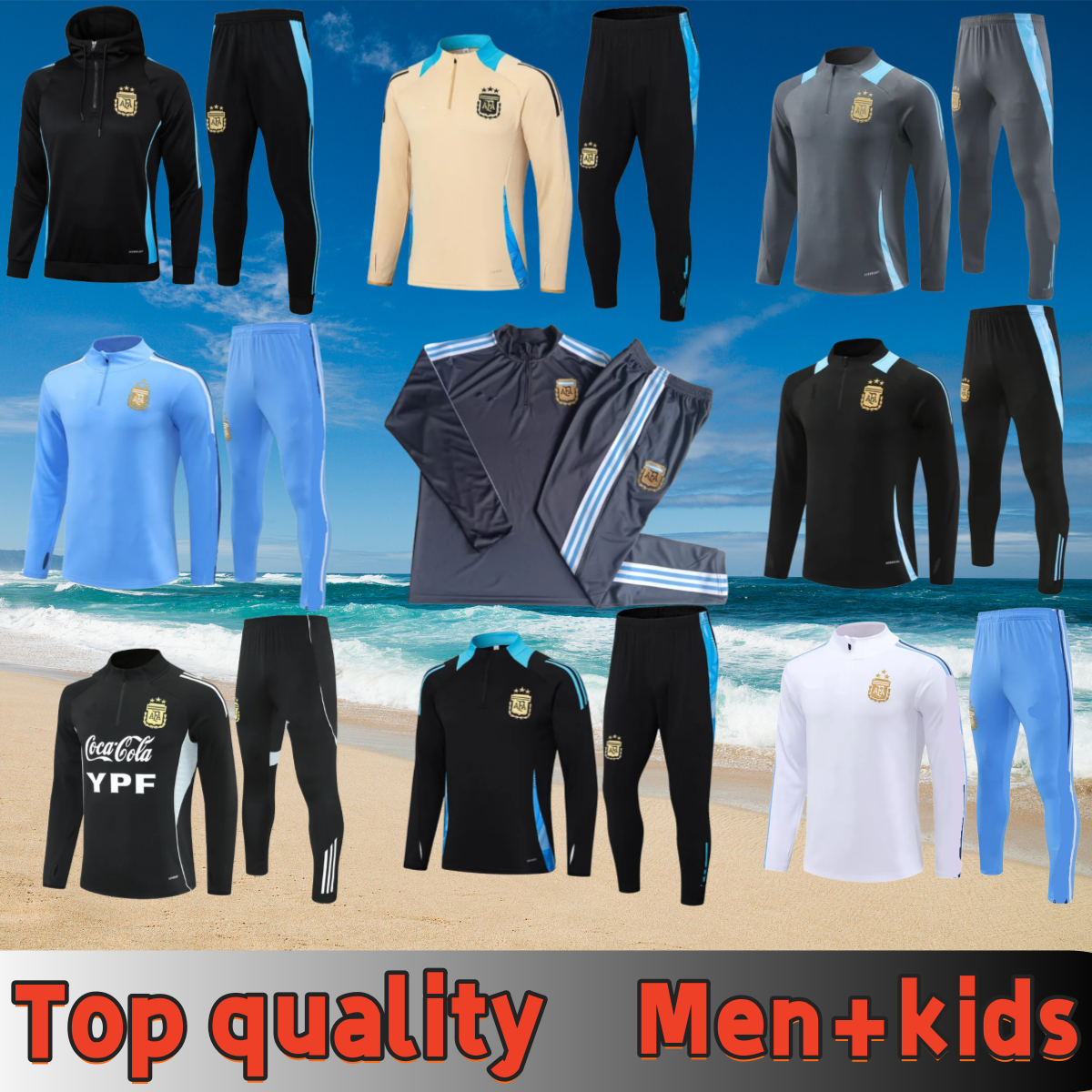 25 /26 Argentina Tracksuit Pre Match Jacket Strike Drill MARADONA ENZO MESSIS 23/24 Argentina Soccer Training suit Long sleeve Jogging Futbol chandal Men Kids size