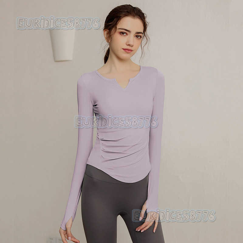 Yoga Shirt with Chest Pads for Women Slim Fit Fashionable Autumn Winter Sports Top Long Sleeve Tshirt Professional Running Fitness Clothing H250825