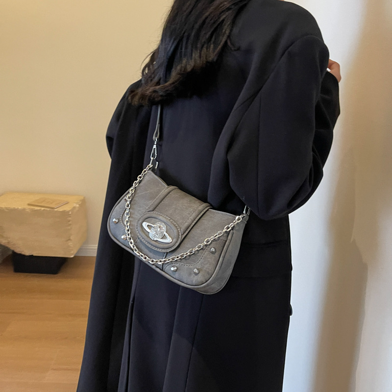 Luxury Brand Designer Bag This Year's Trendy Denim Color Single Shoulder Bag 2025 New Summer Small Style Fashionable Crossbody Bag Chain Handbag 